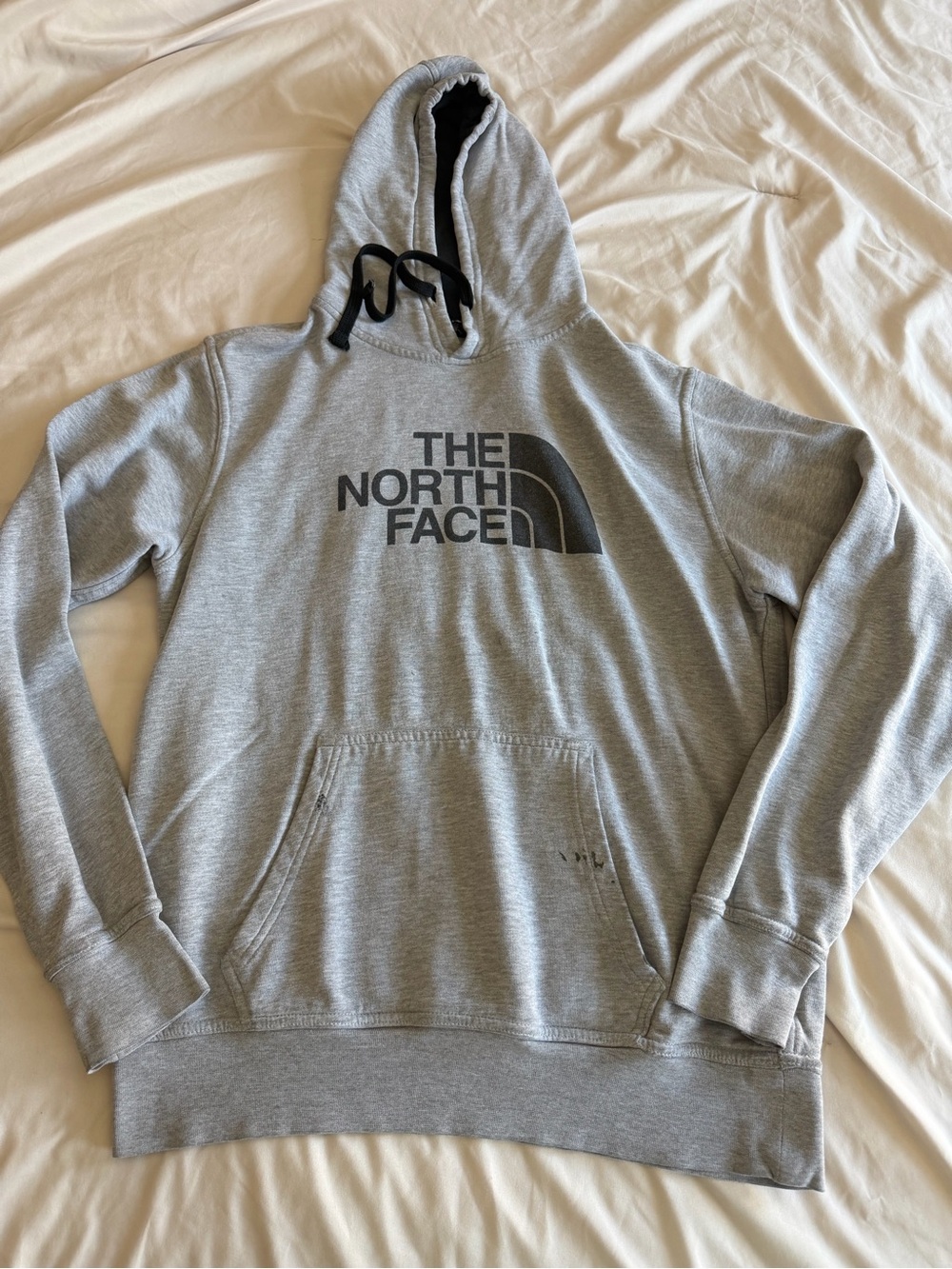 The North Face Grey Hoodie with Black Logo